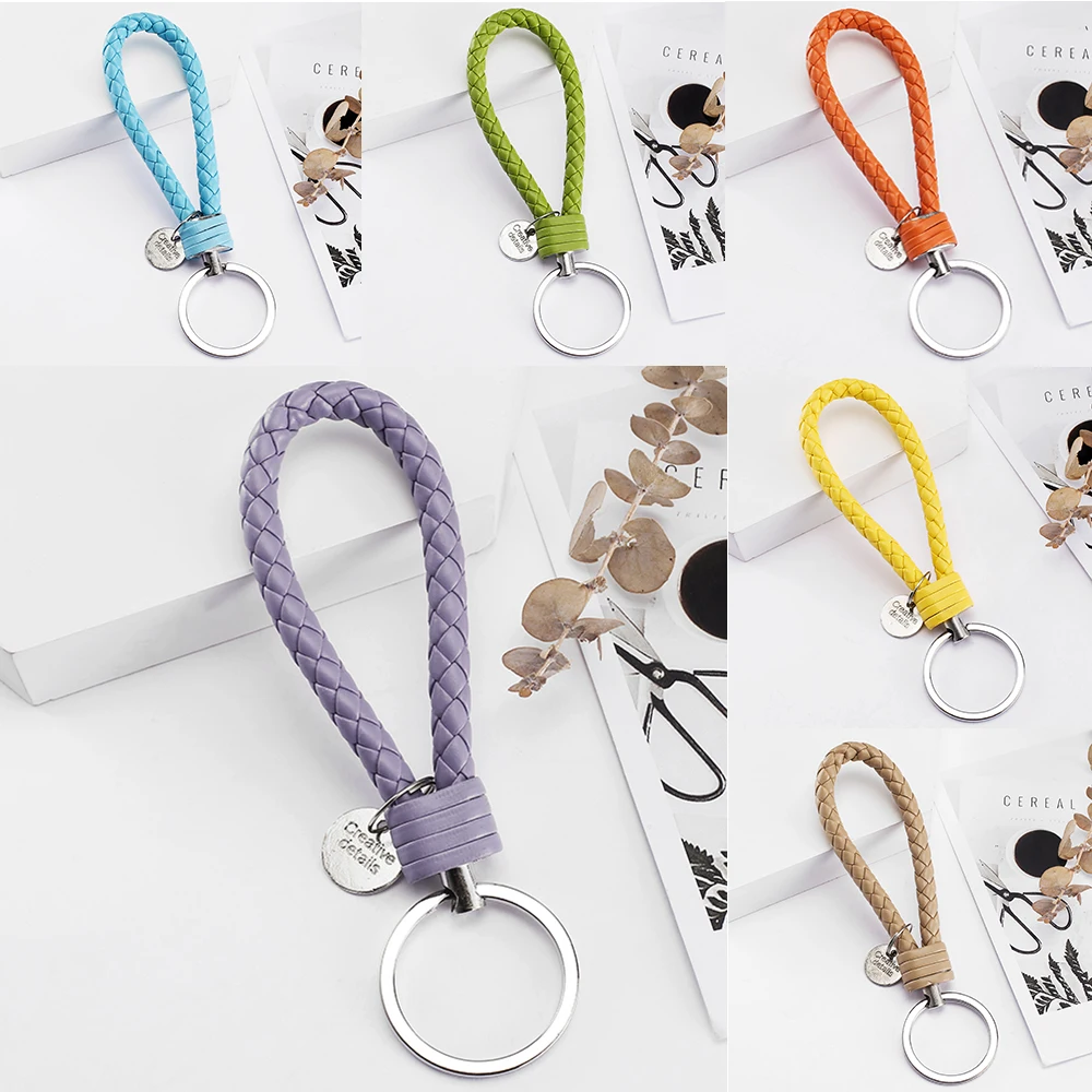 Vicney 33 цвета PU кожаный плетеный Плетеный веревочный bts брелок DIY сумка подвеска