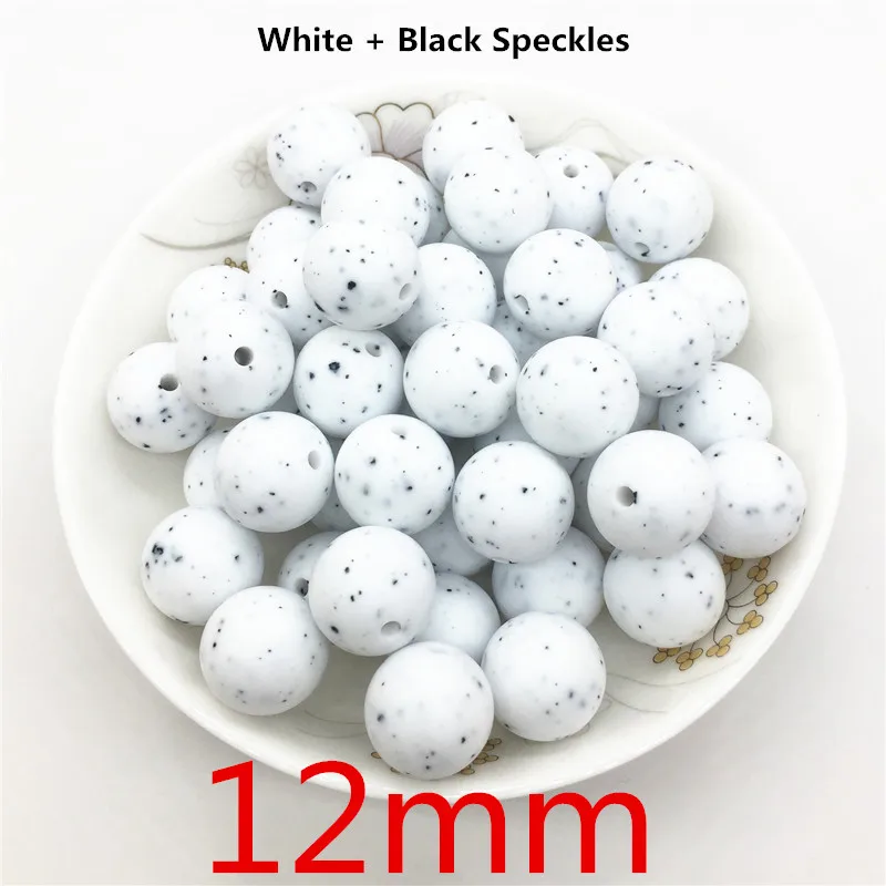 12mm Chenkai 100 шт 9 мм 12 мм 15 мм Силиконовые Бусины Сделай Сам Детские Прорезыватели кольцо для соски Монтессори сенсорные ювелирные изделия делая игрушечный бисер - Цвет: 12mm