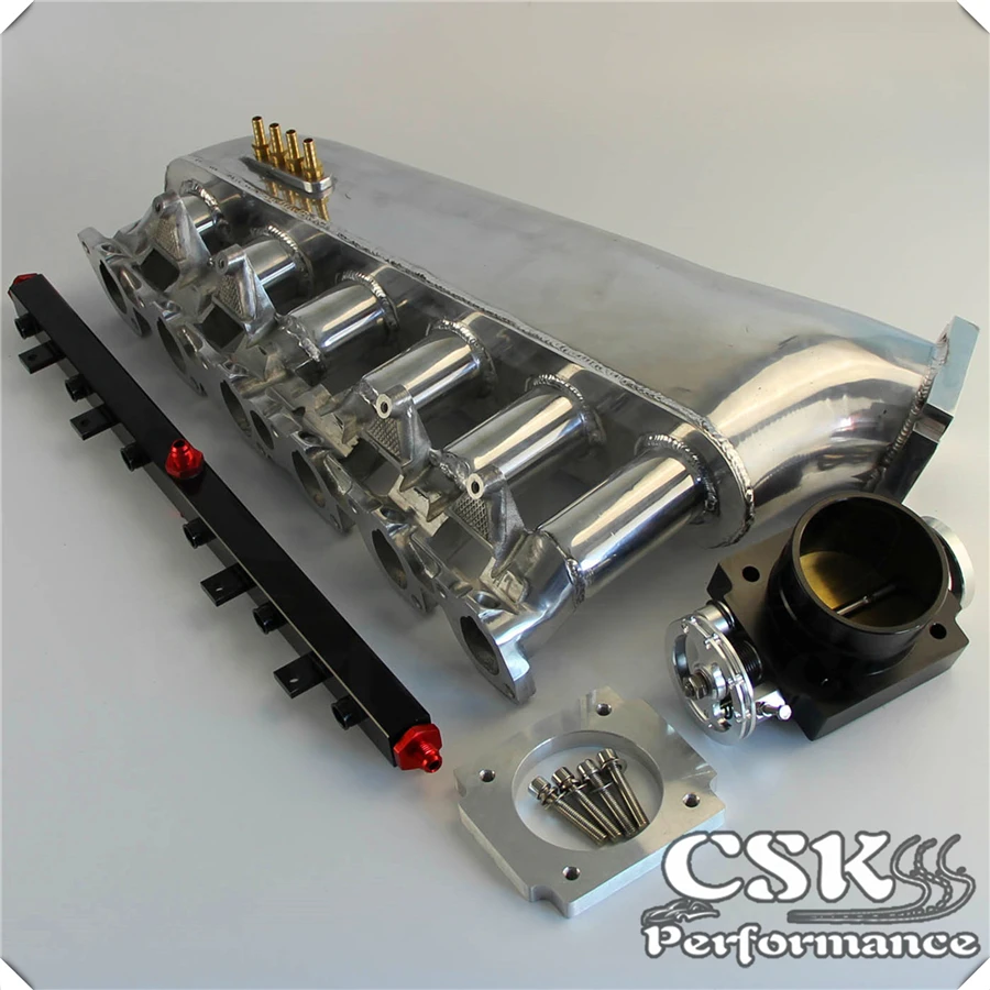 Intake Manifold Plenum +Universal VQ35TPS 80mm Throttle body Fits For BMW E30 M20 320i / 325i 1987-1991 | Автомобили и мотоциклы