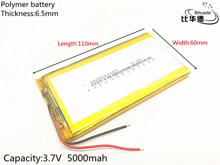 3 7 V 5000 mAh 6560110 полимерная перезаряжаемая литиевая батарея для GPS планшетного