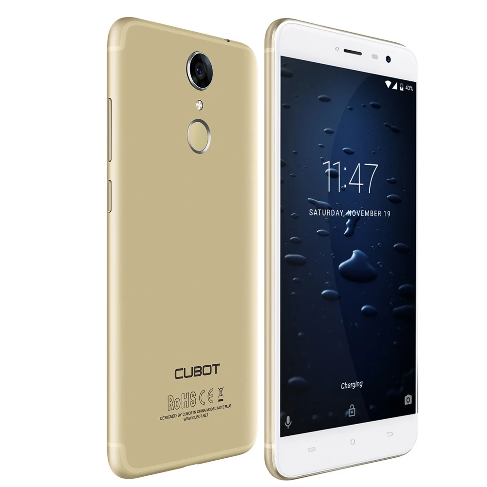 CUBOT Note Plus 3 ГБ + 32 Идентификация отпечатков пальцев 5 2 дюймов Android 7 0 MTK6737T