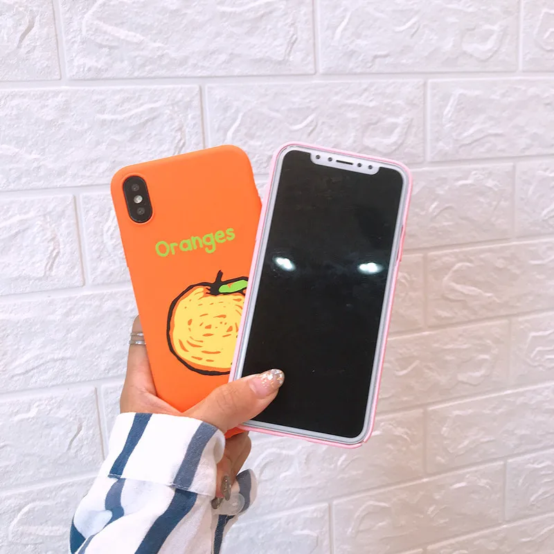 Милые фрукты телефонные чехлы для IPhone 8X6 XS 6 S XR MAX 7 чехол матовый жесткий задняя