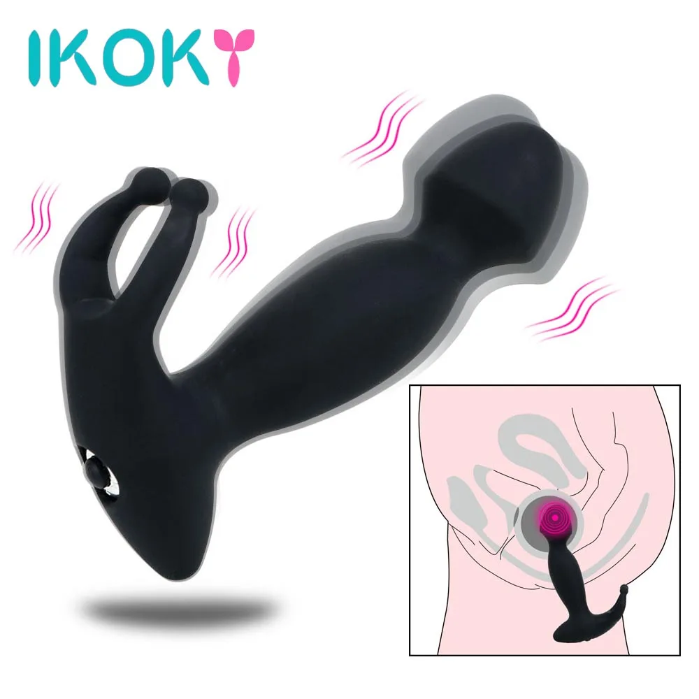 Анальный фаллоимитатор IKOKY вибратор Стимулятор точки G секс игрушки для мужчин