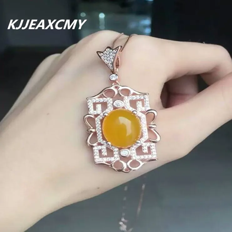 

Ювелирные изделия KJJEAXCMY boutique, женский кулон с натуральным кристаллом и топазом, ювелирные изделия оптом, Серебро S925 пробы