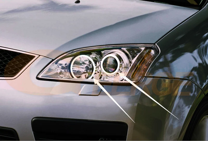 Для Ford Focus C-Max 2003 2004 2005 2006 2007 ксеноновая фара RF Bluetooth контроллер многоцветный RGB комплект светодиодов «глаза ангела»