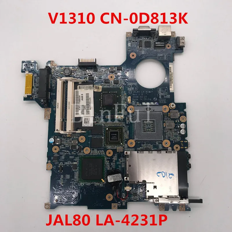 Материнская плата для ноутбука Vostro 1310 высокое качество фотосессия 100% D813K JAL80 фото