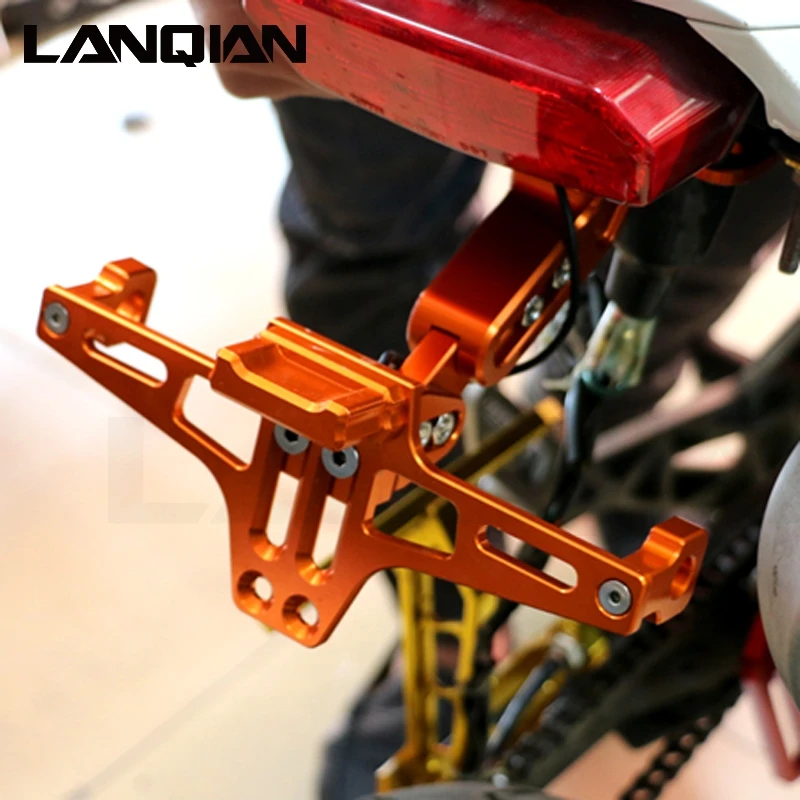 Мотоцикл CNC держатель номерного знака Кронштейн регулируемый угол Fender Eliminator LED