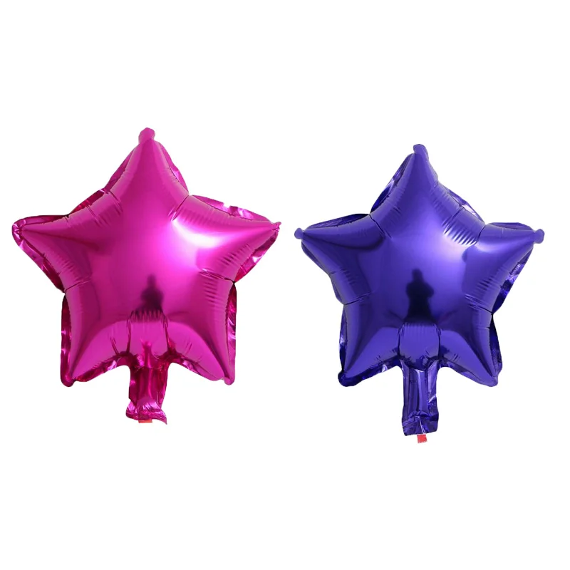 rose purple 10 шт 10 дюймов пятиконечная звезда фольгированный шар для душа ребенка детский день рождения вечеринка Свадьба Декор поставки детские шары globos - Цвет: rose purple