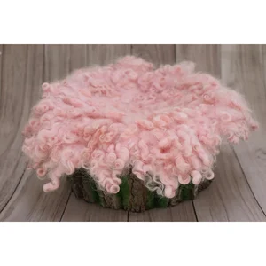 Пух Каракуль Одеяло фон для фотосъемки для новорожденных Flokati вьющиеся ковер из валяной Слои корзина наполнитель фон для позирования Подставки для фотографий