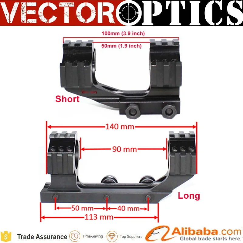 Оптовая продажа 10 шт. Vector Optics Hydra 25 4 мм 30 цельный тактильный тройной рельсовый