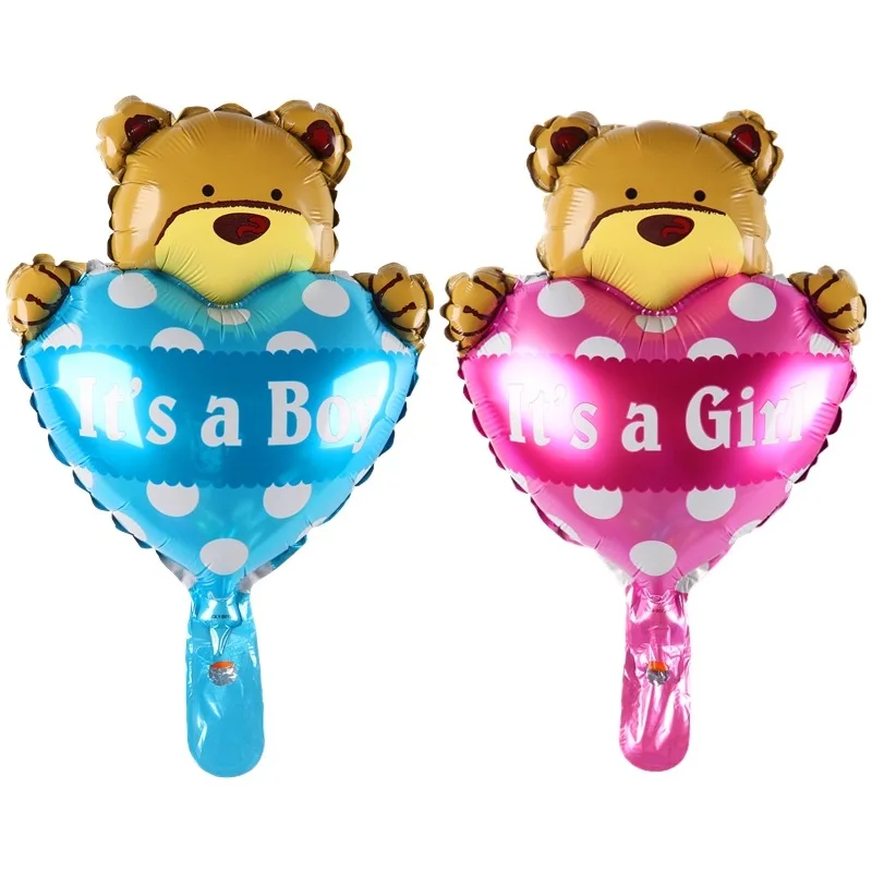 16 дюймов медведь воздушные шары с днем рождения Украшения это мальчик и девочка