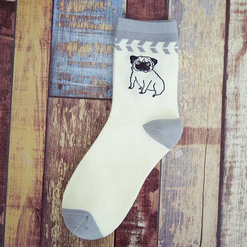Носки [COSPLACOOL] для мужчин с рисунком злого мопса/собаки всей семьи новинка смешные