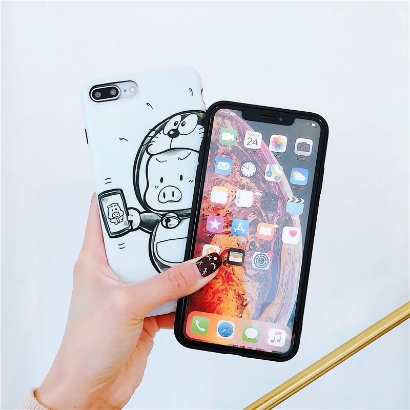 Чехол для iPhone The pig doraemon Прекрасный Простой глянцевый мягкая термополиуретановая