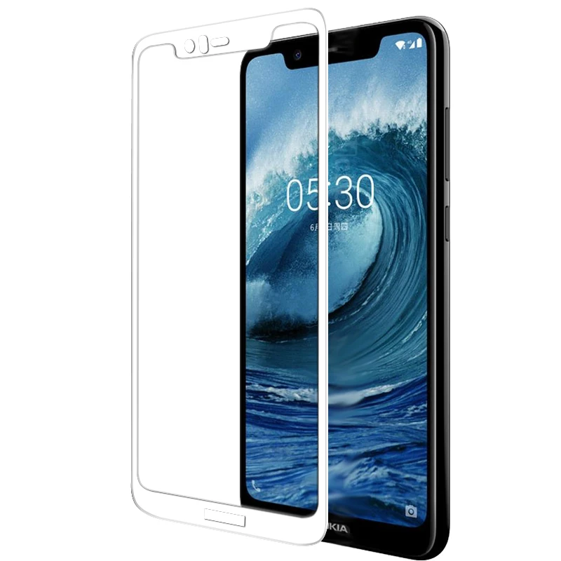 2.5D полное покрытие против царапин Закаленное стекло для NOKIA 5 1 PLUS прозрачное