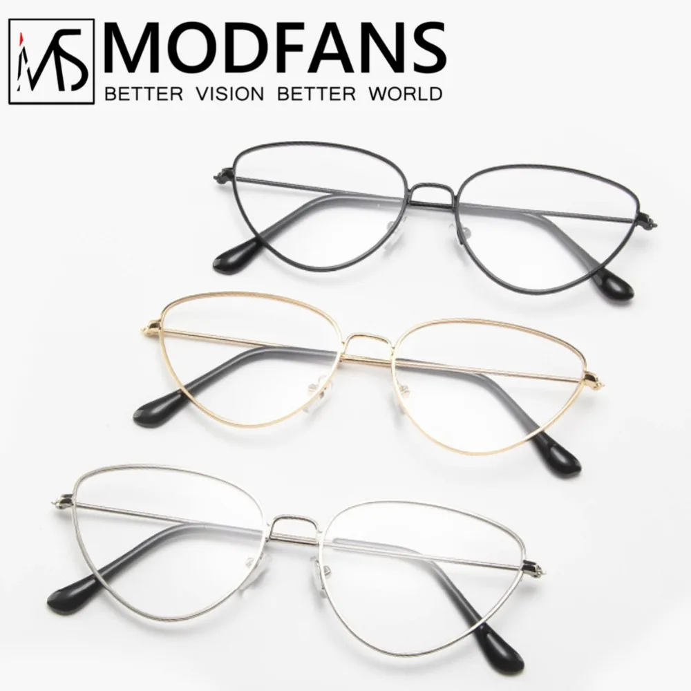 Солнцезащитные очки кошачий глаз женские металлическая оправа в стиле ретро