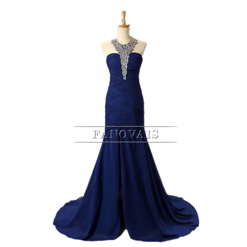 Popular Royal Blue Bridesmaid Dresses Long Chiffon Mermaid Maid of Honor Dress Guest Wedding Party BM39 | Свадьбы и торжества