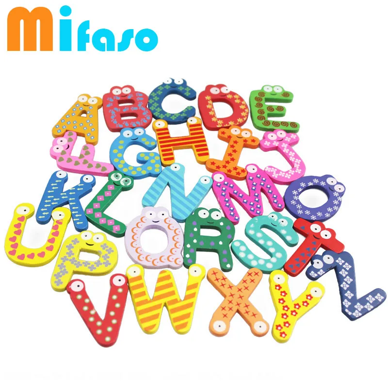 Красочные милые цифры детские дети деревянные буквы холодильник магниты на
