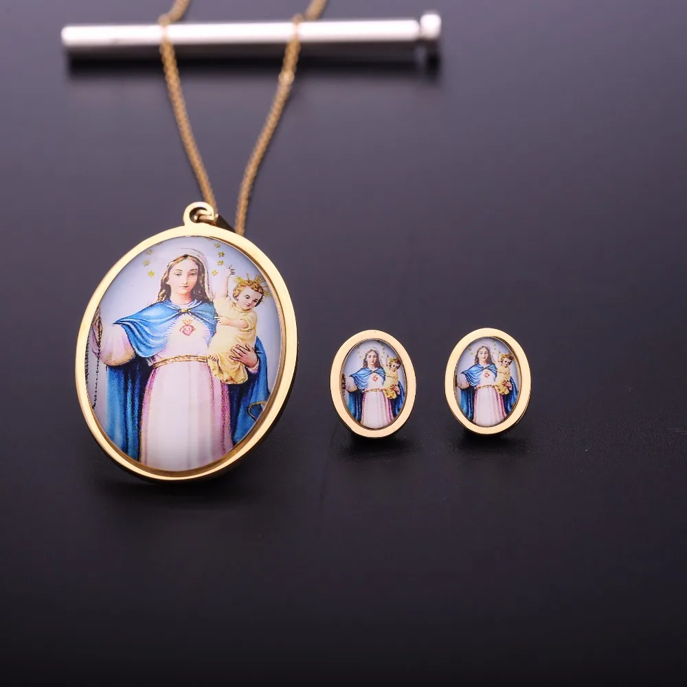 Mother's Day gift Valentine's Christmas Fashion Jewelry Sets stainless steel set for woman Blue light | Украшения и