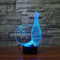 remote control bowling ball 3d light led table lamp optical illusion bulbing night light 7 colors changing mood lamp usb lamp
