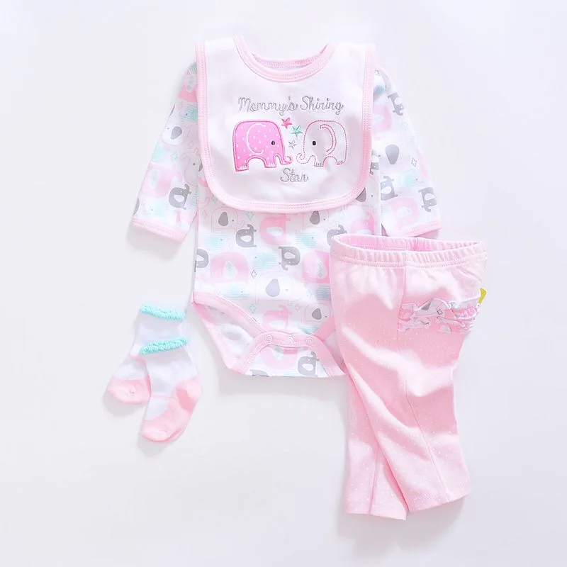 Комплекты одежды для маленьких девочек летняя хлопковая одежда в виде животных