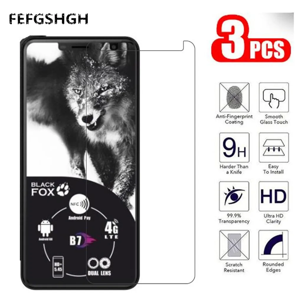

Закаленное стекло 2.5D 9H для Black Fox B7Fox +, Защитное стекло для экрана Black Fox B7Fox, защитная пленка, стекло