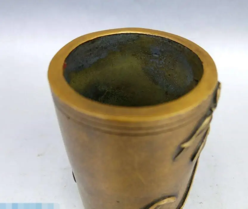 9 &quotКитай латунь медь Резные слон долголетия курильница Ладан горелки