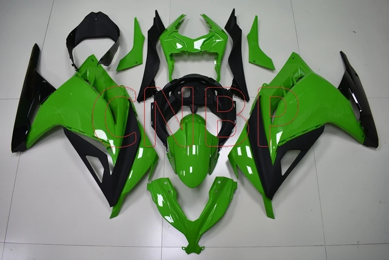 Обтекатели для Kawasaki Zx300r 2013 2015 зеленые черные обтекатели комплекты EX 300 Ninja 13 14