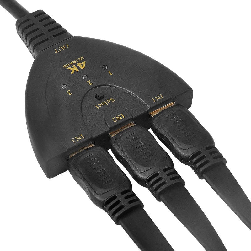 Разветвитель Cavor HDMI 4K * 2K 3D Mini 3 порта переключатель 1.4b для HDTV Xiaomi Box PS3 PS4 Splitte С