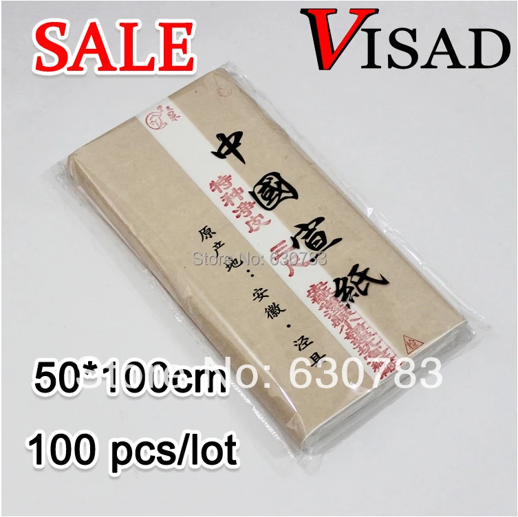 free shipping 100 pcs/lot 50*100cm white VISAD Chinese painting rice paper for artist Painting & Calligraphy,SALE Xuan paper