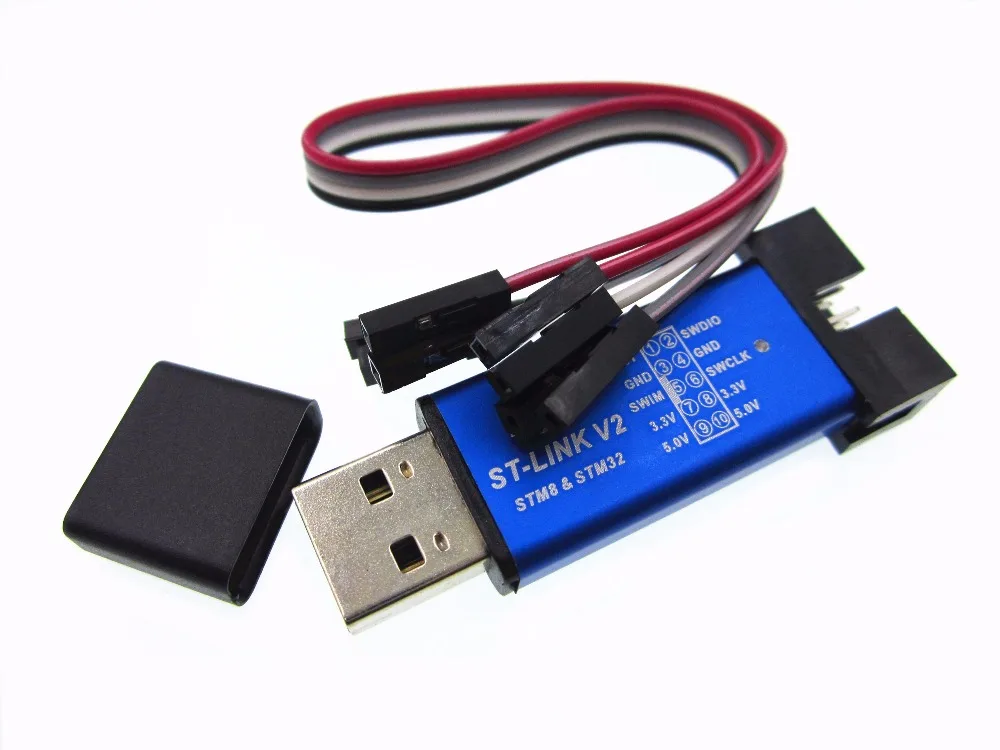 10PCS/LOT ST LINK Stlink ST-Link V2 Mini STM8 STM32 Simulator Download Programmer Programming With Cover A17 Random Colors | Игрушки и