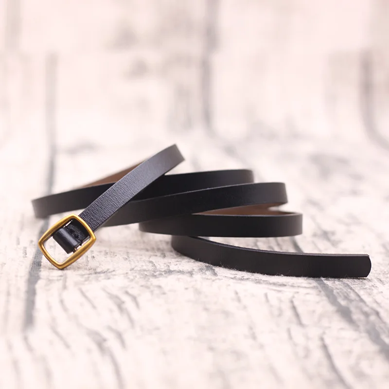 Женские ремни с дырками однотонные тонкие женские элегантные металлические