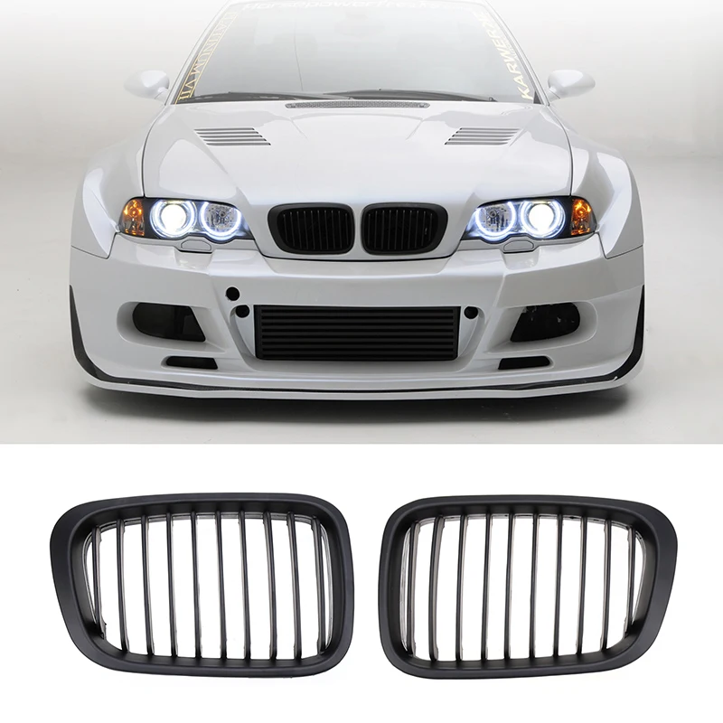 Решетка для BMW E46 320i 323i 325i 328i 330i 4Dr 98 01 глянцевая черная гоночная решетка 2 шт.|kidney
