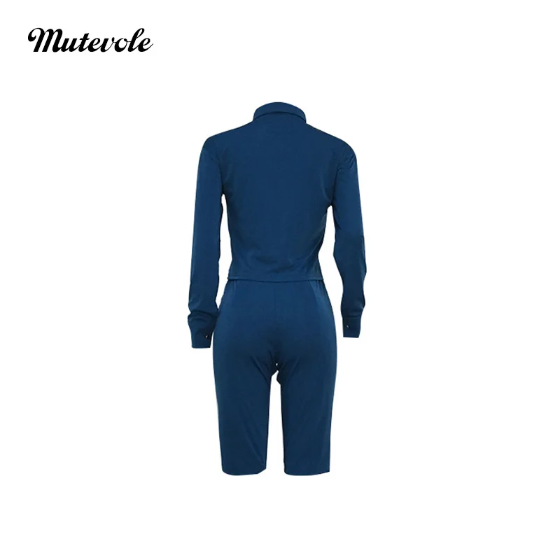 Mutevole/повседневный комплект из двух предметов с шортами женский укороченный топ