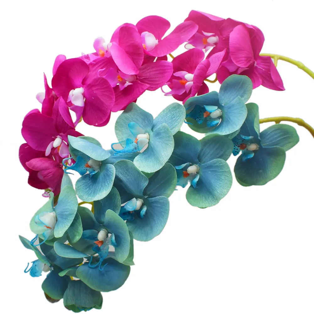 Искусственный цветок, 11 головок, 72 см, шелковая Орхидея фаленопсис, бабочка на ощупь, Орхидея, Орхидея, украшение для дома и свадьбы
