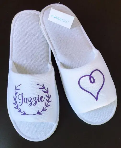 Новинка 2018 года Свадебные шлепанцы с блестящим венком на заказ Тапочки именами