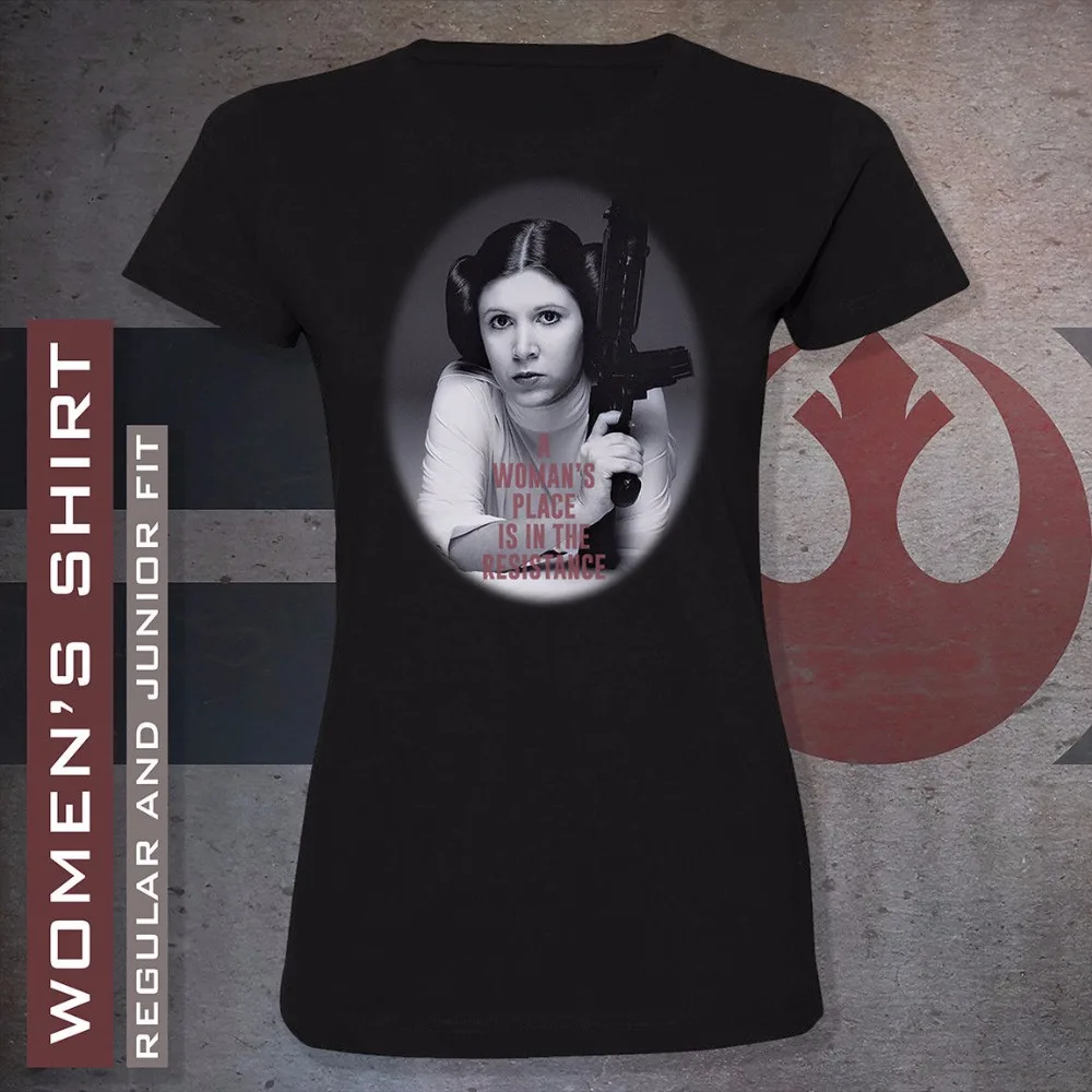 

2019 Hot sale Free shipping A Woman's Place is in the Resistance //// Women's T-Shirt //// Princess Leia Tee shirt