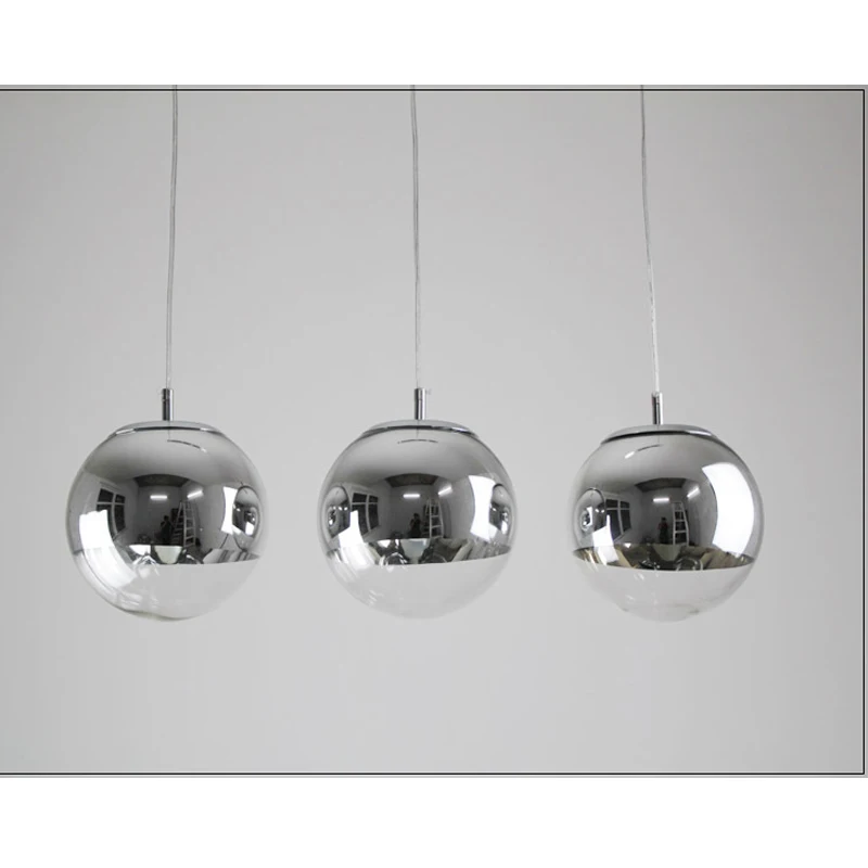 MLZAOSN подвесной светильник шар с металлическим покрытием серебряным стеклянным