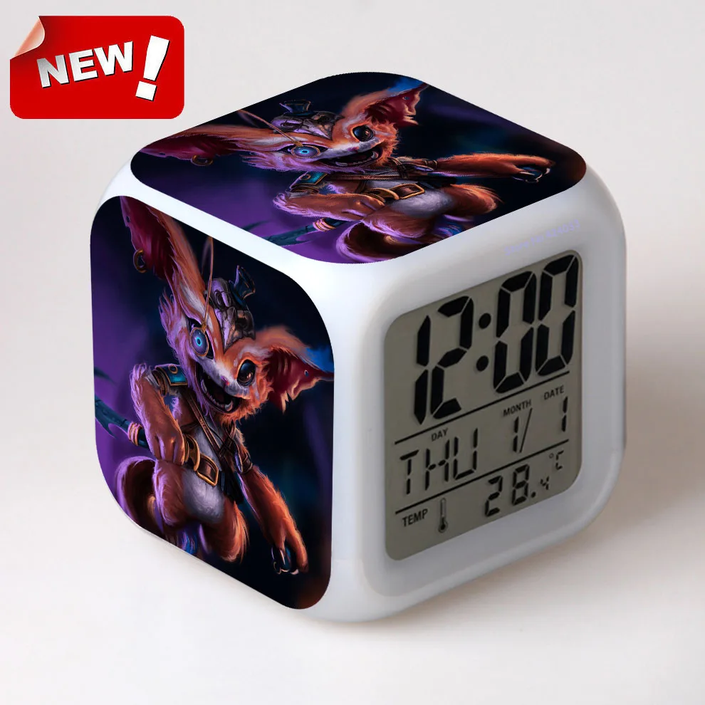 Фото Gnar for LOL Alarm Clock Led Light 7 Color Change Lcd Display Watch Klok Projection Square Reloj Despertador Digital Gnar for LOL Alarm Clock Led Light 7 Color Change Lcd Display Watch Klok Projection Square Reloj Despertador Digital