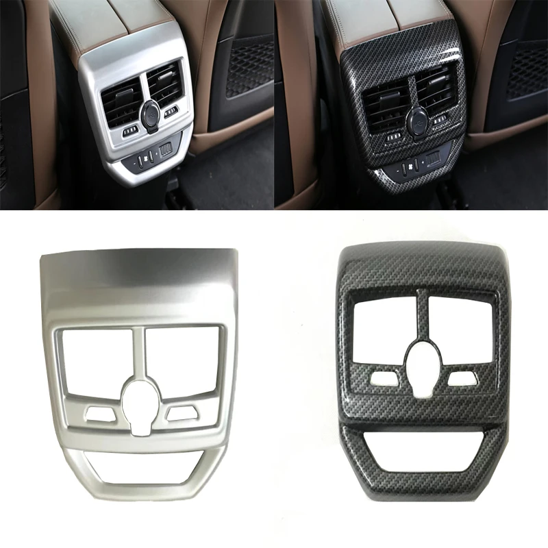 Для Peugeot 5008 2017 Новый ABS хром углеродное волокно подлокотник коробка задний