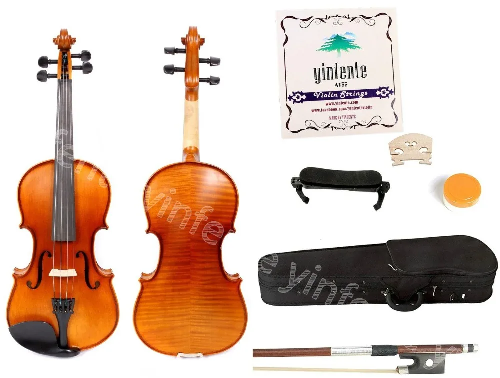 

Professional Violin hand Made Flame Maple Spruce wood 4/4 Full Size Yinfente