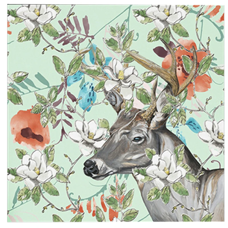 

Round 5D DIY Full Drill Diamond Painting Sika Deer Pattern Embroidery Needlework Hobbies Cross Stitch Decorative Painting