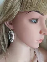 Модные сплав Arrowhead филигранные крупные серьги с подвесками для женщин - Окраска металла: Silver