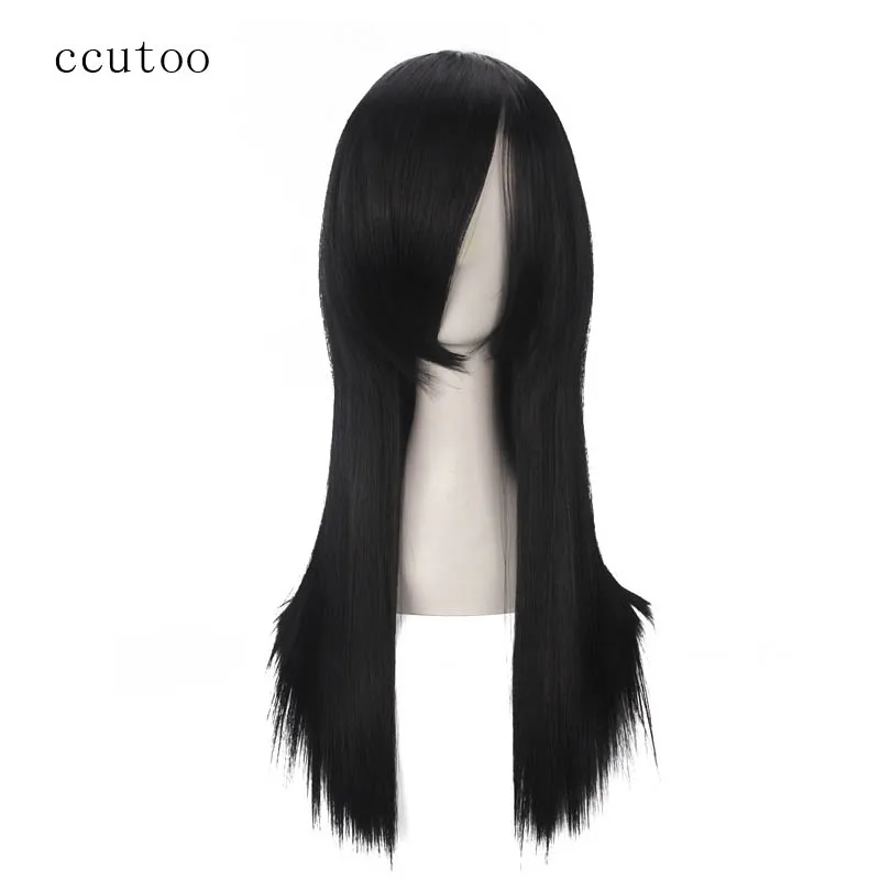 Ccutoo Orochimaru 60 см/23 6 дюйма черные прямые Длинные Синтетические волосы полная челка