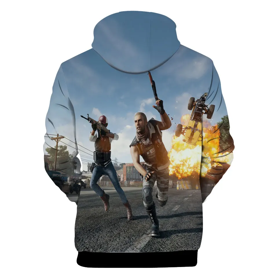 Толстовка с капюшоном и 3D принтом PUBG Мужская/Женская толстовка длинным рукавом