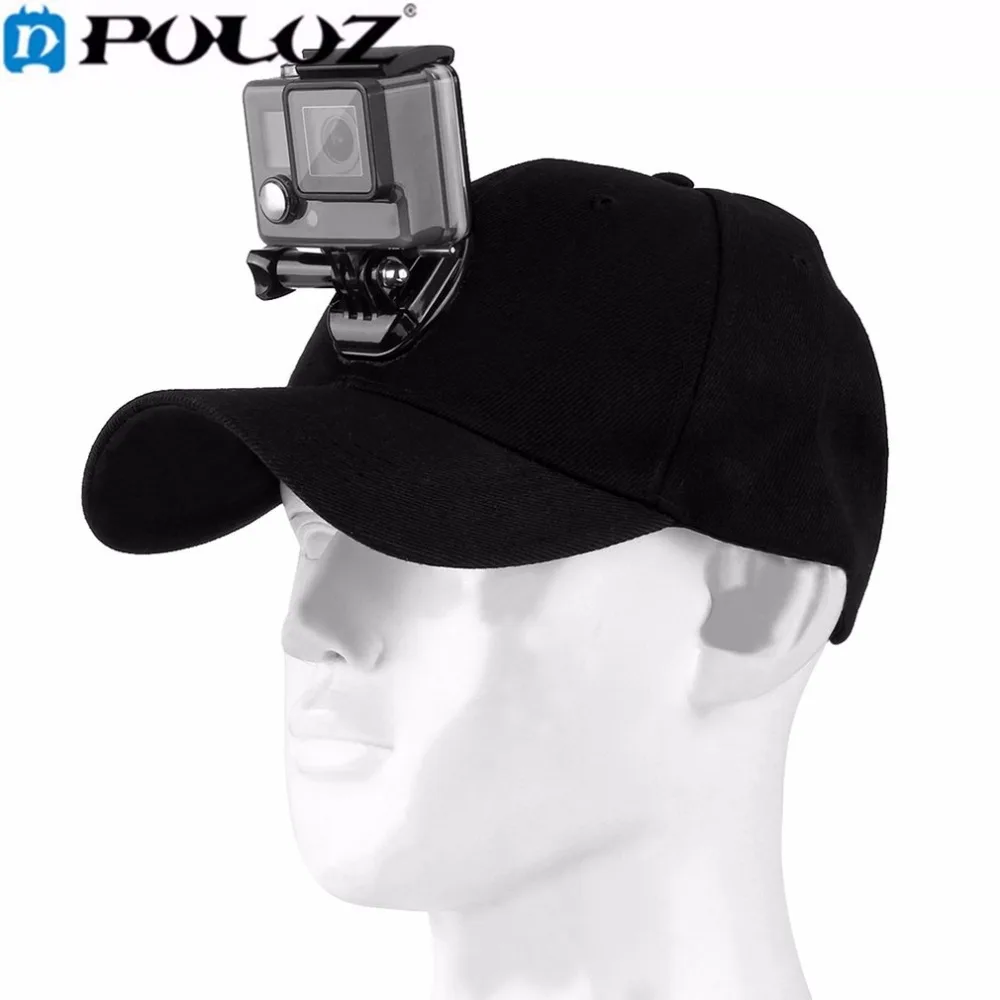 PULUZ для Go Pro Аксессуары бейсболка кепки Регулируемая Strapback кепки с j-крюк Пряжка Крепление Винт для GoPro HERO 5 4 3+ 3 2