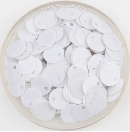 White 10 мм многоцветный ПВХ плоские круглые разбросанные блестки швейные принадлежности "сделай сам" аксессуары для одежды Lentejuelas Para Coser 480 шт 20 г - Цвет: White