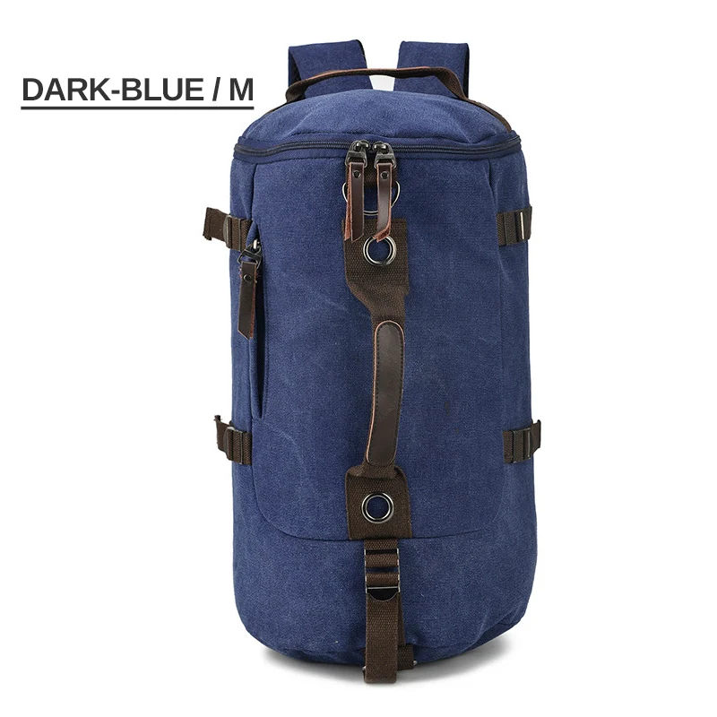 M dark blue Мужская холщовая спортивная сумка для фитнеса, мужская сумка для путешествий, сумка на плечо, рюкзак для альпинизма, Большой Вместительный холщовый рюкзак, спортивная сумка XA92D - Цвет: M dark blue