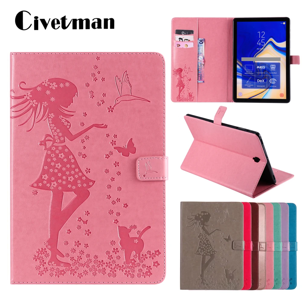 

Case For Samsung Galaxy Tab S4 2018 10.5 inch T830 T835 T837 Leather Smart Magnetic Stand Cover For Samsung Galaxy S4 10.5 Funda