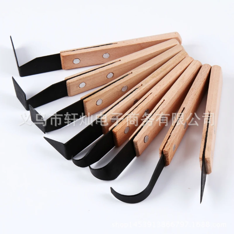 Деревянная ручка обрезки 8 компл.. различных резак глава Моделирование
