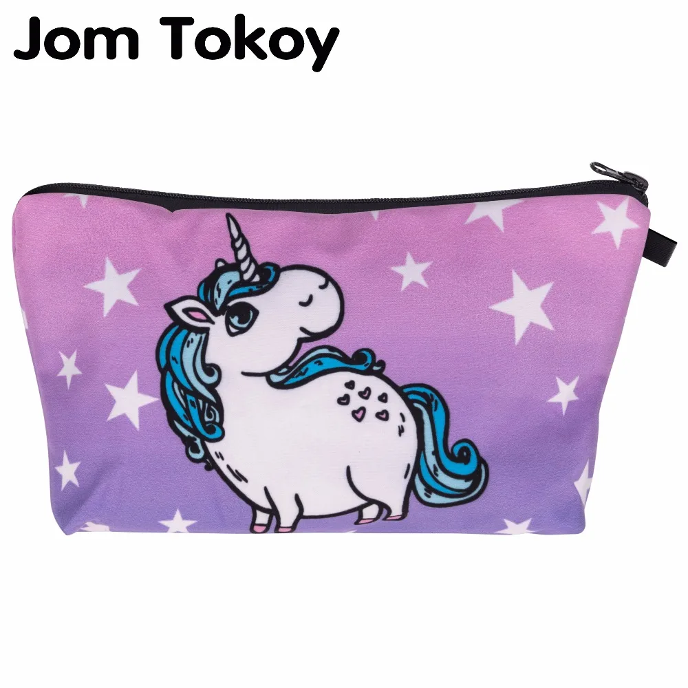 Женская косметичка Jom Tokoy с 3D принтом единорог для путешествий|cosmetic pouch|cosmetic bag